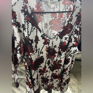 Tunic 1x Grey Floral Shirt
